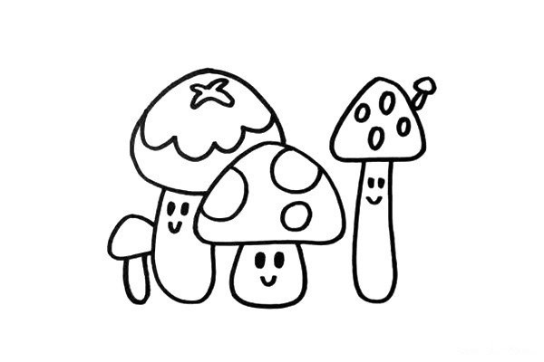 Mushrooms, little cute things in the forest