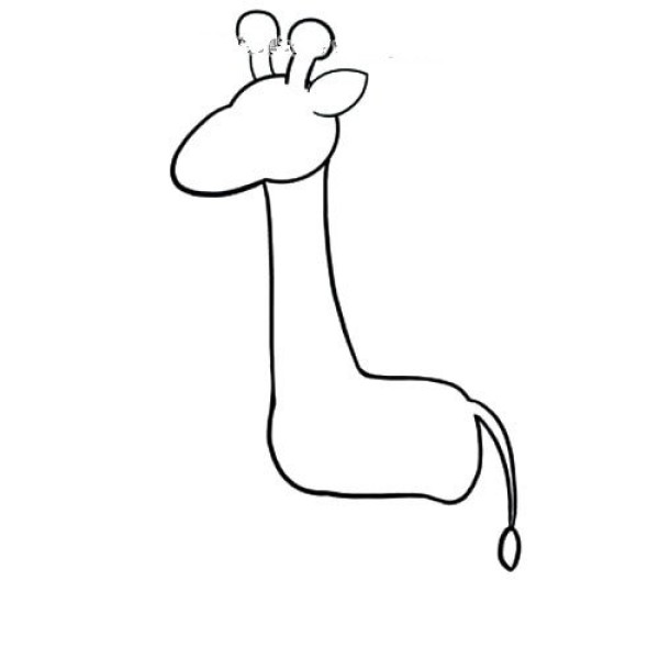 Simple drawing of a giraffe that is easy to learn