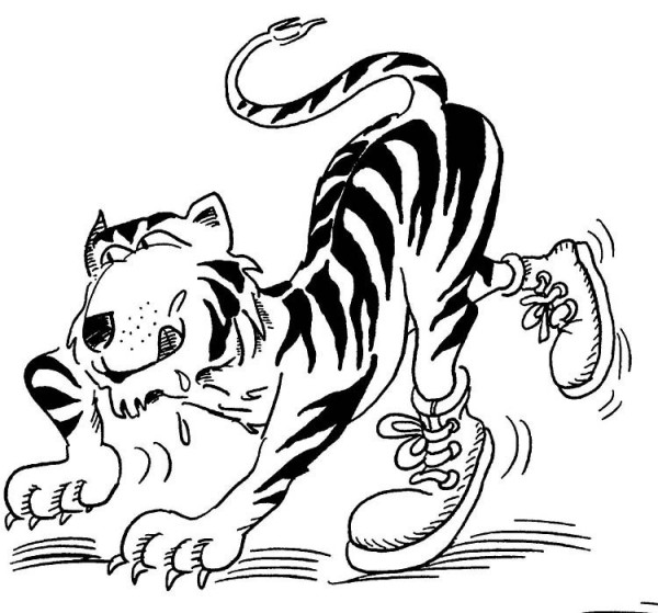 How to draw a cartoon tiger