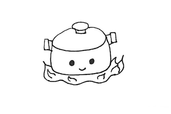 How to draw a cooking pot