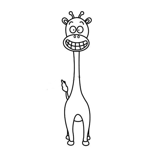 Happy giraffe simple drawing tutorial