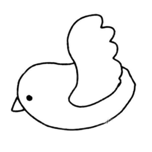 Q version animal simple drawing bird