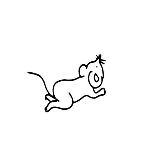 Complete collection of simple strokes of cute little mice