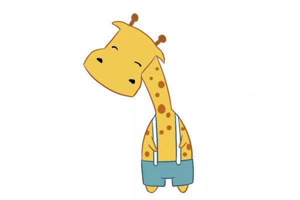 Three simple drawings of cartoon giraffes