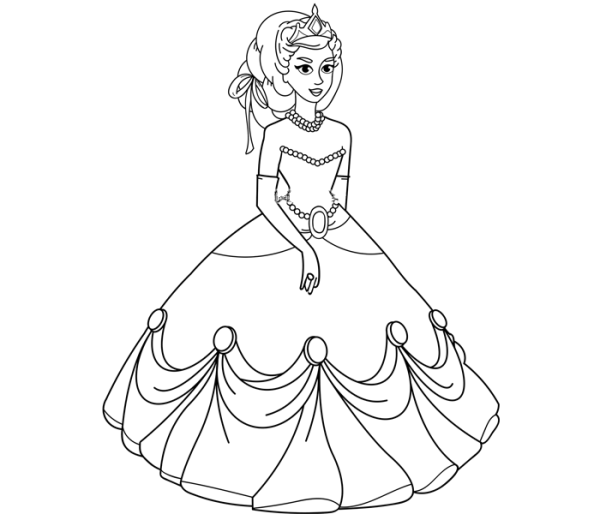 princess in ball gown