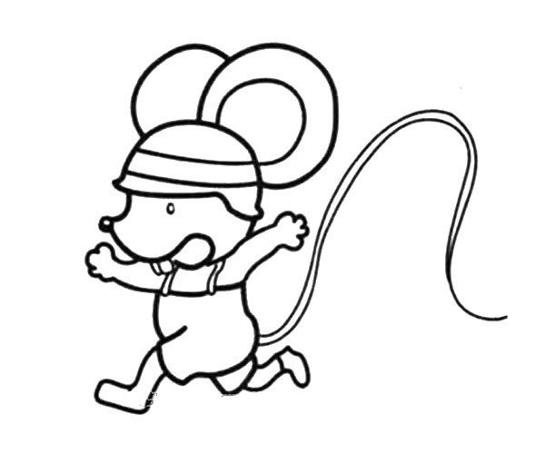 Cute little mouse with hat