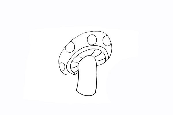 How to draw a small mushroom