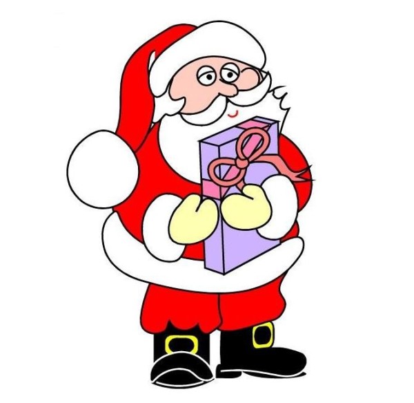 Santa Claus holding gifts