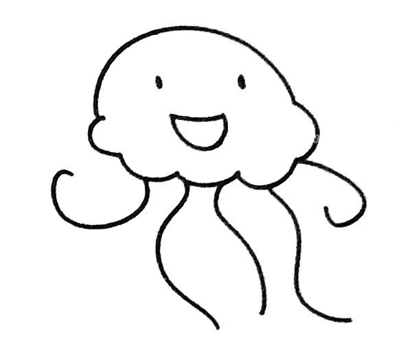 Learn to draw simple and cute jellyfish