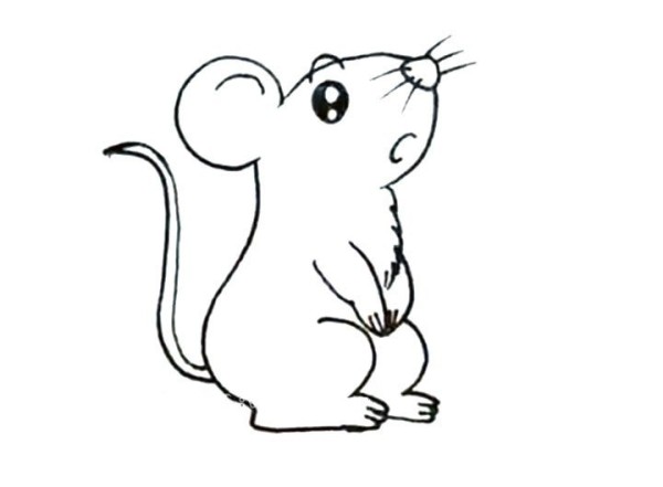 Super cute little mouse simple strokes