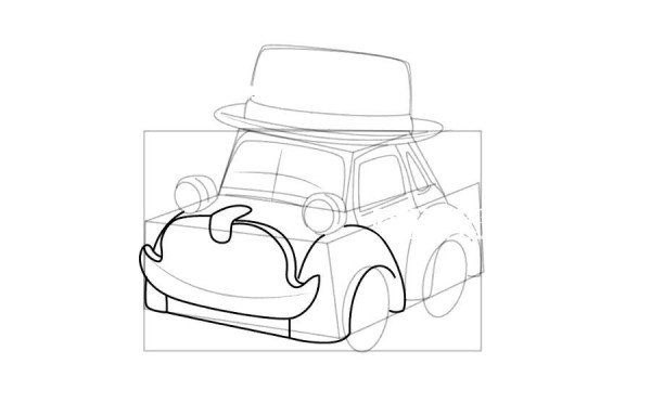 Police Car Purleys Grandpa Mastis Simple Drawing