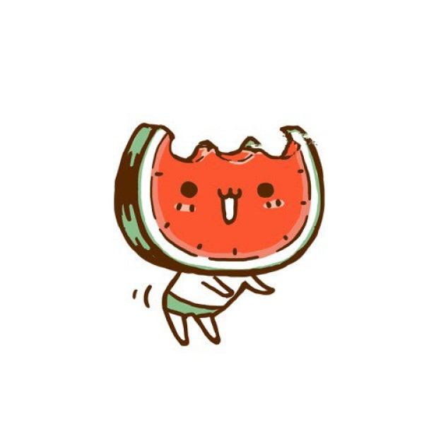 9 super cute illustrations of watermelon expressions