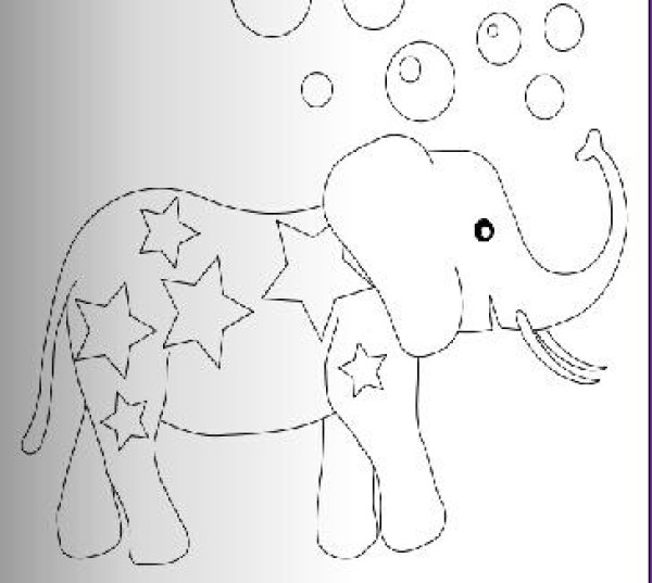 Elephant blowing bubbles