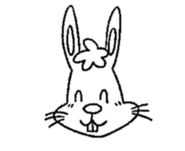 Childrens simple drawing of animals rabbit