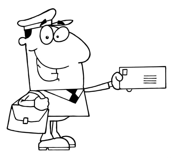 cartoon postman