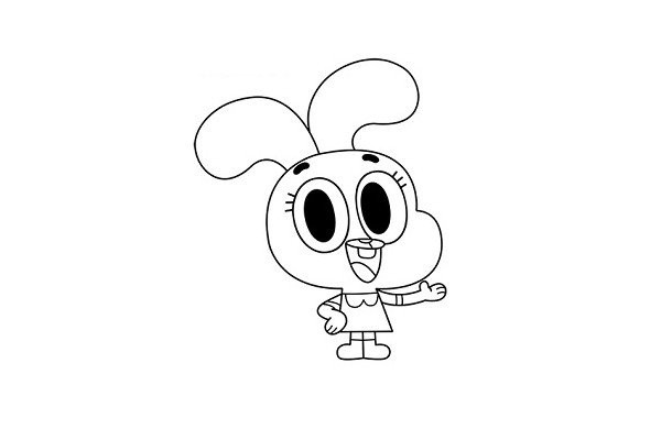 Draw a simple drawing of the cartoon character Anais 