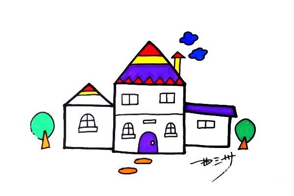 Simple drawing of small house