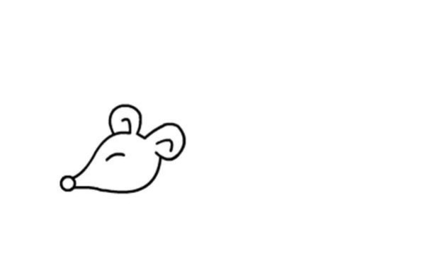 Childrens animal simple drawing mouse