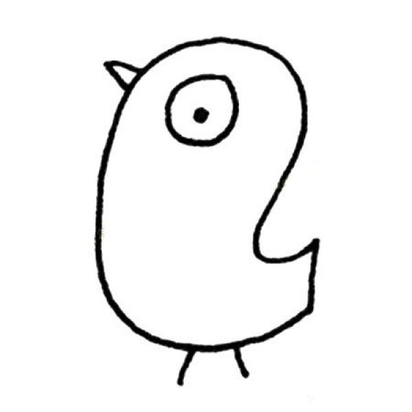 A collection of simple bird sketch pictures