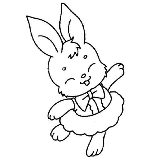 Complete collection of cartoon rabbit simple strokes