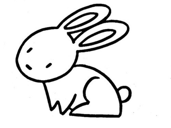 How to draw a simple animal rabbit for children