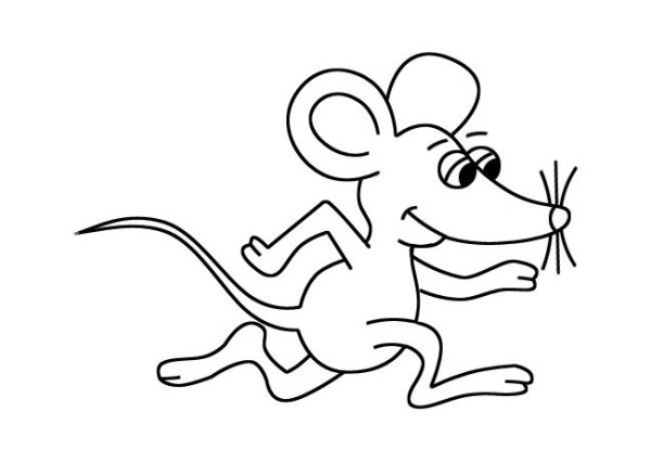 Twelve zodiac animals - simple drawing of rat