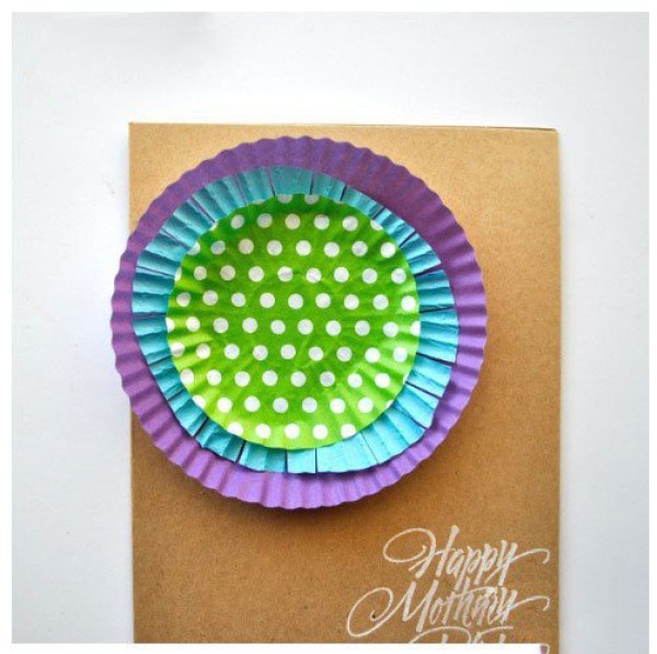 Mothers Day flower greeting card handmade