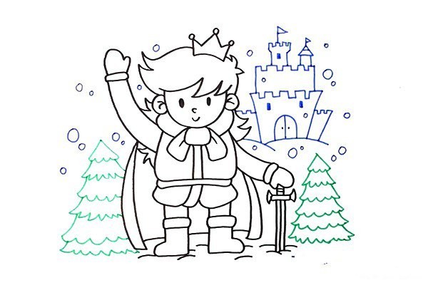 How to draw the prince of the ice and snow kingdom