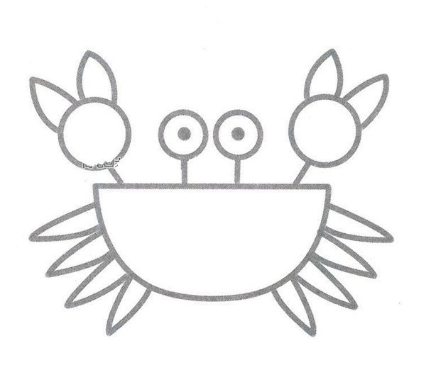 Crab simple strokes picture