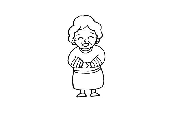 How to draw an old grandma