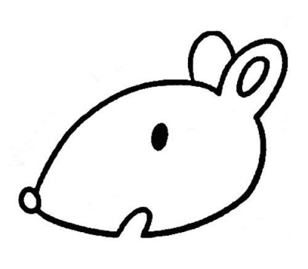 Vivid simple drawing of mouse