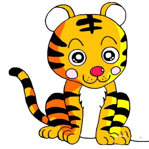 Childrens simple drawings of animals tiger Childrens simple drawings of tigers