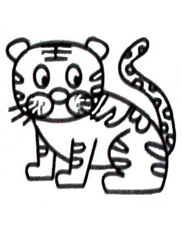 Tiger simple drawing examples and steps