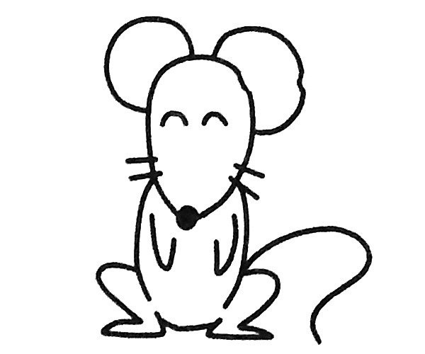 Draw a simple little mouse in four steps