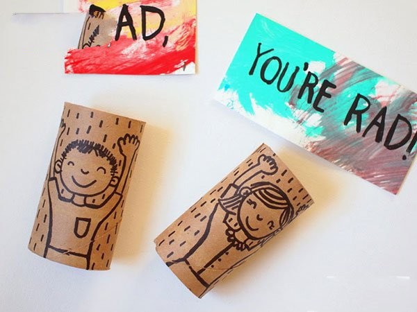 Creative handmade paper tube gifts for Fathers Day