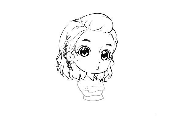 Cute cartoon Zhao Liying simple strokes