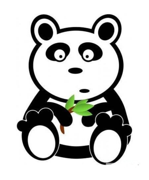 Cute panda simple drawing