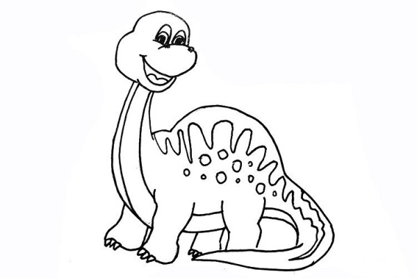 Cute Cartoon Dinosaur Simple Drawing Picture