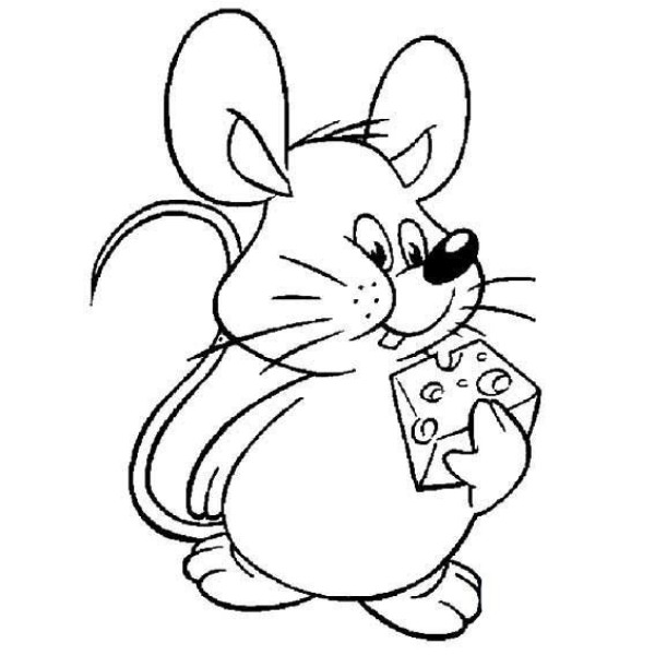 Clever mouse simple drawing