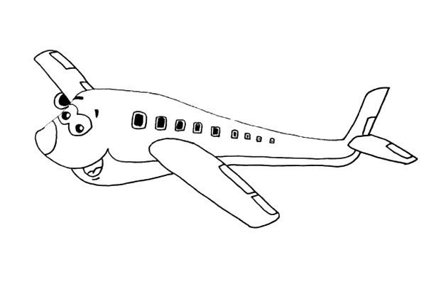 Cartoon airplane simple drawing tutorial