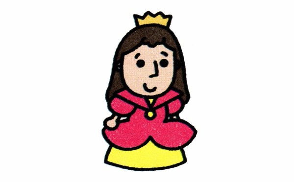 How to draw princess with simple strokes