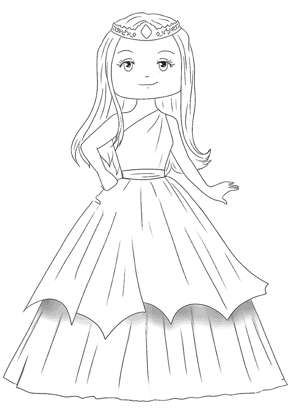 Cute princess simple drawing pictures