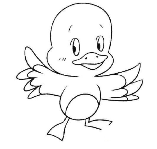 A complete collection of simple drawing pictures of cute little ducks