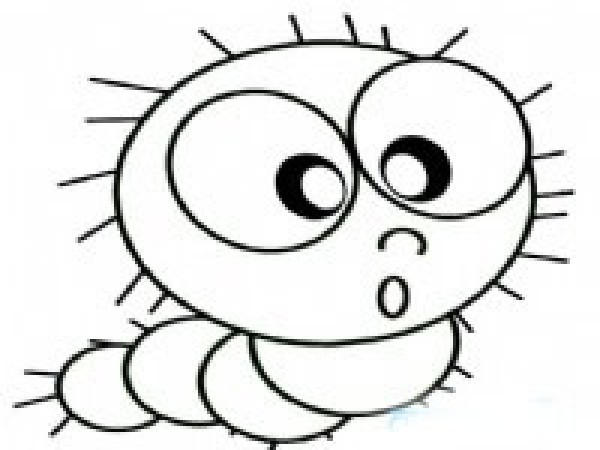 Childrens simple drawing pictures of caterpillars