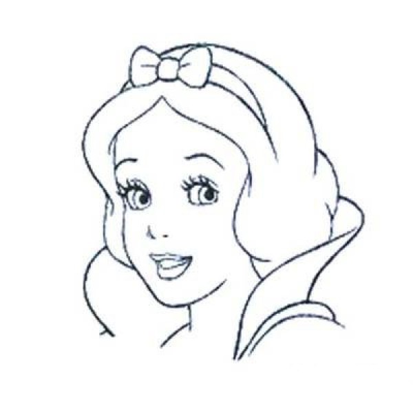 Snow White Cartoon Simple Drawing Snow White Simple Drawing Collection