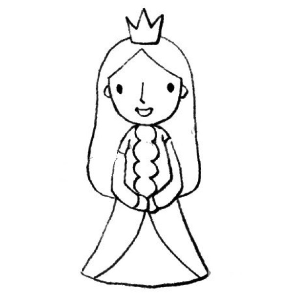 Princess simple drawing tutorial