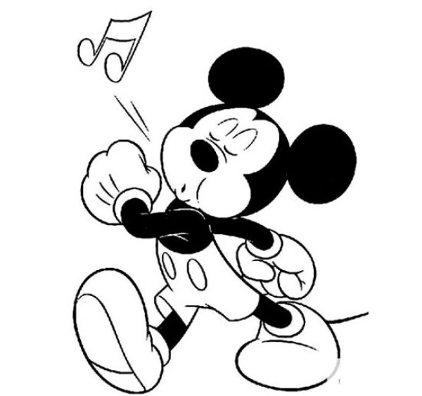 Mickey Mouse simple strokes