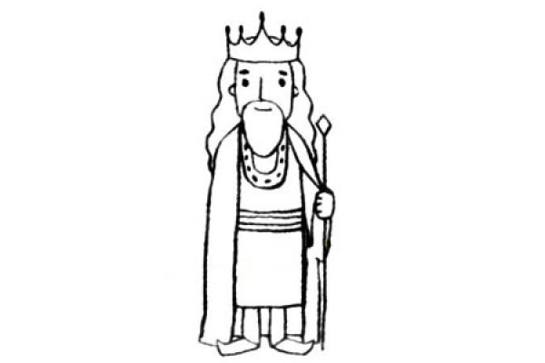 Simple drawing pictures of the majestic king