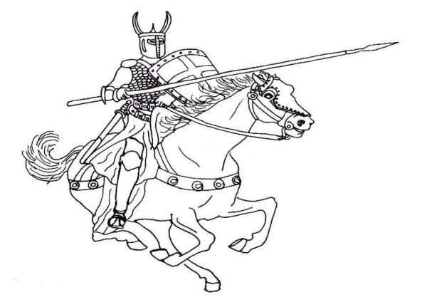 Western knight simple drawing picture