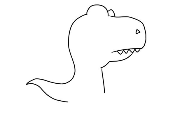 How to draw a cartoon cute Tyrannosaurus rex